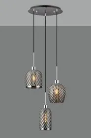 Lori Polished Chrome Ceiling Lights Deco Multiple Pendant Lori Polished Chrome Ceiling Lights Deco Multiple Pendant